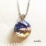雲レジン 黄昏 ネックレス