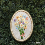 お花の刺繍ブローチ✴︎410