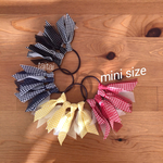 mini♡ふんわりシフォンとギンガムチェックのヘアゴム
