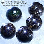 ■見つけた方は超ラッキー!■【稀少流通✧】ブラックマトリクスオパール・AAAランク✧【銀河の七色遊色!!】約8〜8.5mm珠【１石】セット【稀少産地/オーストラリア産✧】