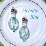 Metallic Blue　爽やかなメタリックブルーのイヤリング