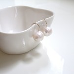 14kgf　淡水パール［縞入り］　ピアス