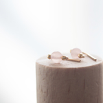 ローズクォーツ14kgf pierce- 『天然石の小さな 2way ピアス- dainty - 』