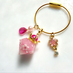 【SALE🌸￥850←1200】桜ダイヤのワイヤーキーリング