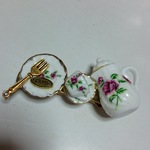 ティーセットのバレッタ 花