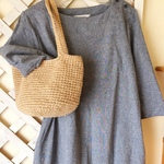 ♡送料込み♡ナチュラル肩掛けカゴバッグ  水玉内布付き♡SALE✨