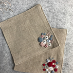 リネン刺繍コースター