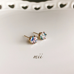 ≪14kgf≫vintage swarovski アイリス 5.5mm スタッドピアス