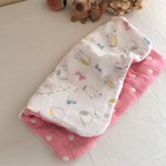 再販ループ付*８重ガーゼハンカチタオル*ねこ*限定pink