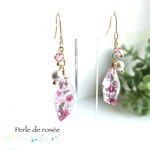 氷中光スワロピアス/イヤリング  ＊ピンク＊