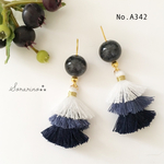 No.A342 大人可愛い ビリジアン✧︎タッセルピアス / イヤリング