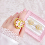 New！Gold Bare Ring ♡pink