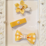 baby&kidsに♡ヘアクリップ3点セット(jaune)