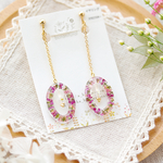 【受注製作】*アリッサムのチェーンピアス／イヤリング*
