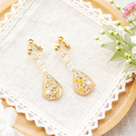 【受注製作】*お花×ドロップイヤリング／ピアス*