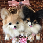 yaginusi様リクエスト品羊毛フェルトチワワリースペア