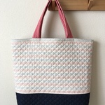 『ｆ様ご予約品』キルティングdeトートバッグ-LL ＃006【ぶたさん】