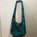 斜め掛けバッグ☆大きなダリアの花柄