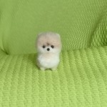 ポメラニアン 柴犬カット クリーム  羊毛フェルト