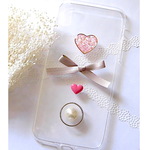 pinkheart◆riboon スマホケース