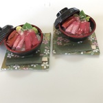 hand made ミニチュアドールハウス まぐろ尽くし丼 再販