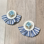 ストライプフリルピアス