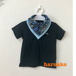 数量限定☆オシャレboyのよだれかけ。ブルー系英字