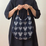 oval bag ・*⚮* ミナペルホネンの生地  flower, bird, me 使用 *⚮*