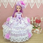 リカちゃん お姫様ドレス 一点物☆パープル