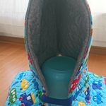 ★ハンドメイド★防災頭巾☆青い車柄