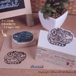 オリジナル stamp　アメショ　5.1㎝×4㎝