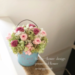 【＊受注製作＊】ピンクローズの花束アレンジ＊クリアケースつき＊【母の日ギフト】