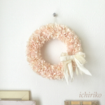 春♡桜色の布リース