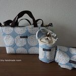 ♡mh-610720様専用ページ♡　一眼レフケース　望遠レンズケース　収納バッグ　３点セット　北欧風サークル柄