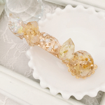 キラキラ鉱石フラワーレジンバレッタ