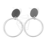 ERG-653-MR【2個入り】ダブルサークルピアス,Two Circles Post Earring