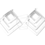 PDT-1422-MR【2個入り】トリプルスクエアペンダント,Triple Squares Brushed Textur