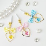 ギンガムリボンゆめかわいいイヤホンジャック