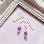 ✳︎14kgf ✳︎ピンクアメジストのドロップピアス