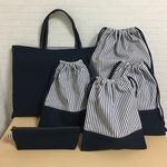 リクエスト☆ヒッコリー 6点セット レッスンバッグ  シンプル 男の子 女の子 入園 入学
