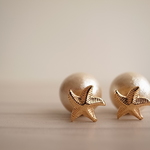 【BOX別売】14kgf starfish × cotton pearl pierces