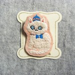 刺繍ブローチ　猫＊しろねこ＊
