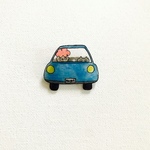 in the car (blue)