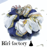 キャリッジ✨ふわもこシフォンシュシュ❤(×ネイビー)