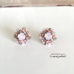 フレンチジュレ さくら色のビジューピアス