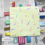 カシャカシャタグ☆レモンイエロー☆小鳥☆おもちゃ☆リボン