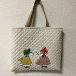 お花見セール(送料無料)スーちゃんのアップリケのトートバッグ