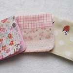 ミニガーゼハンカチ３枚セット（１６×１６）＊ぱんだ・いちご