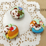 可愛い動物キャラのくるみボタンマグネット(送料込)