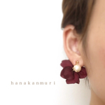 再販コットンパールと花びら  deep＊red